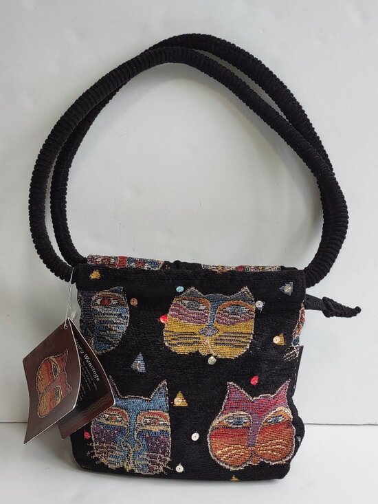 Laurel Burch Handbags - NEW Laurel Burch Fantastic Feline Tapestry Shoulder Bag Boho Whimsy Artsy Cats